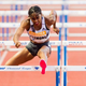Christina Clemons competes in women's 100m Hurdles